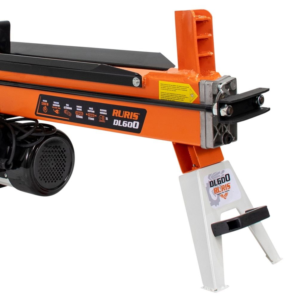 Holzspalter RURIS DL600, 6 Tonnen, Elektromotor 2,2 kW, Dmax 250 mm