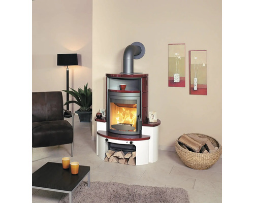 Kaminbausatz Hark Avenso GT ECOplus Keramik bordeaux 8 kW