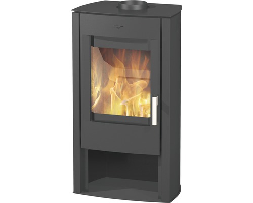 Kaminofen Fireplace Tuvalu Stahl schwarz 6,2 kW mit Holzfach