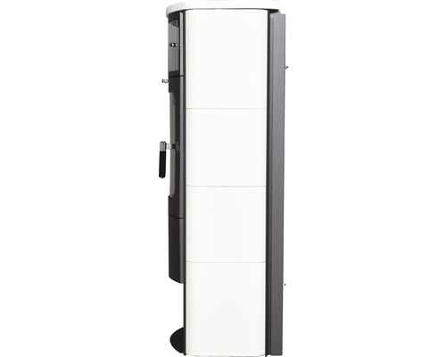 Kaminofen Hark Opera-B Grande Keramik creme-weiß 7 kW mit Holzfach und Wärmefach