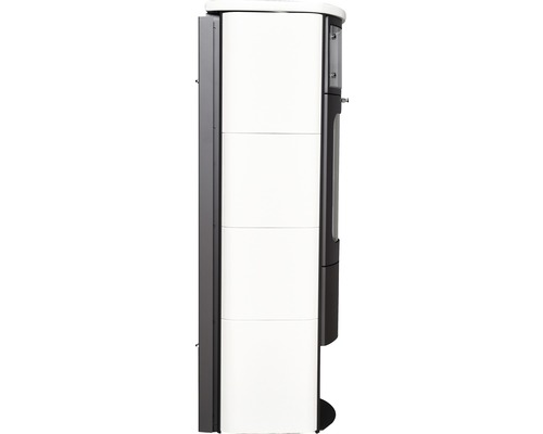 Kaminofen Hark Opera-B Grande Keramik creme-weiß 7 kW mit Holzfach und Wärmefach