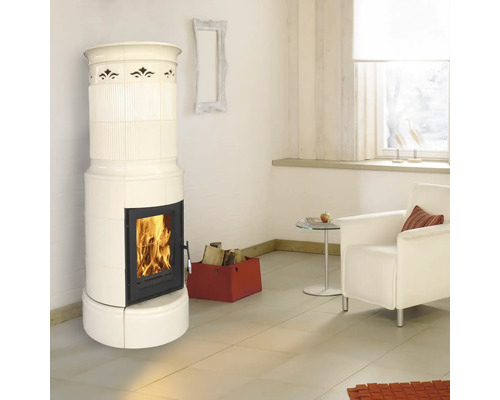 Kaminofen Stockholm Keramik weiß 9 kW